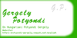 gergely potyondi business card